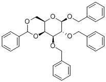 4,6-Di-O-benzylidene-1,2,3-tri-O-benzyl-β-D-galactopyranose结构式