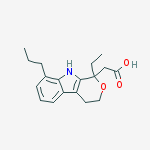 Structure of (1-ethyl-8-propyl-1,3,4,9-tetrahydropyrano[3,4-b]indol-1-yl)acetic acid