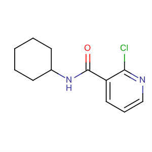 Structure of 3-Pyridinecarboxamide, 2-chloro-N-cyclohexyl-