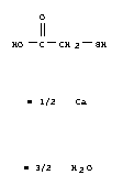 Structure of Calcium thioglycolate trihydrate