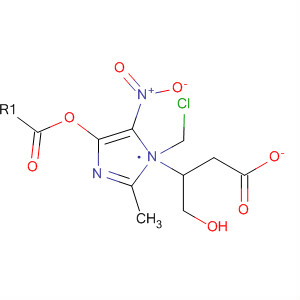 1H-Imidazole-1-ethanol, a-(chloromethyl)-2-methyl-5-nitro-, acetate(ester)结构式
