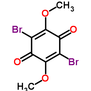 2,5-dibromo-3,6-dimethoxycyclohexa-2,5-diene-1,4-dione结构式