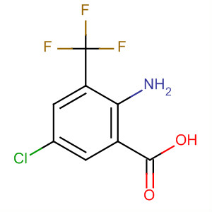 Structure of Benzoic acid, 2-amino-5-chloro-3-(trifluoromethyl)-