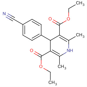 3,5-Pyridinedicarboxylic acid,4-(4-cyanophenyl)-1,4-dihydro-2,6-dimethyl-, diethyl ester结构式