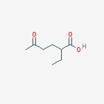 Structure of 2-ethyl-5-oxohexanoic acid