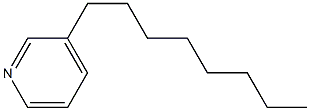 Structure of Pyridine, 3-octyl-