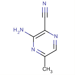 Pyrazinecarbonitrile, 3-amino-5-methyl-结构式