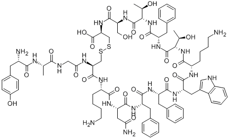 Structure of TYR-ALA-GLY-CYS-LYS-ASN-PHE-PHE-TRP-LYS-THR-PHE-THR-SER-CYS