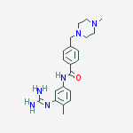 N-(3-GUANIDINO-4-METHYLPHENYL)-4-(METHYLPIPERAZINE-1-YL-METHYL)BENZAMIDE结构式