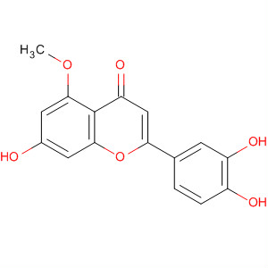 4H-1-Benzopyran-4-one, 2-(3,4-dihydroxyphenyl)-7-hydroxy-5-methoxy-结构式