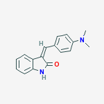 (3E)-3-{[4-(dimethylamino)phenyl]methylidene}-1,3-dihydro-2H-indol-2-one结构式