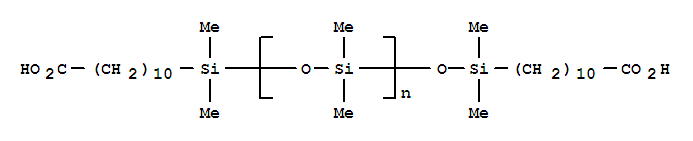 Structure of POLYDIMETHYLSILOXANE, CARBOXYDECYLDIMETHYL TERMINATED