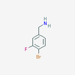 Structure of Benzenemethanamine, 4-bromo-3-fluoro-