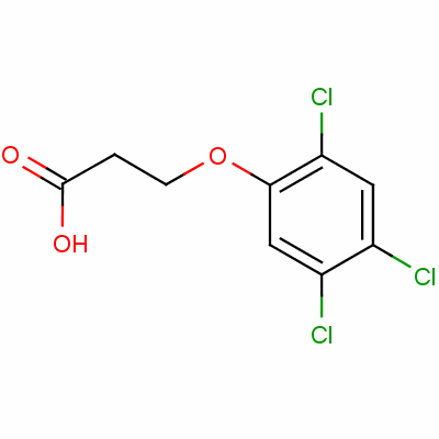 Structure of Propanoic acid, 3-(2,4,5-trichlorophenoxy)-