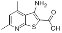3-氨基-4,6-二甲基噻吩并[2,3-B]吡啶-2-羧酸结构式