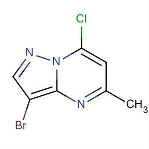 Structure of Pyrazolo[1,5-a]pyrimidine, 3-bromo-7-chloro-5-methyl-