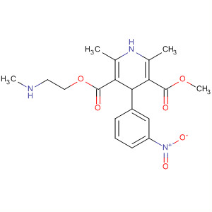 3,5-Pyridinedicarboxylic acid,1,4-dihydro-2,6-dimethyl-4-(3-nitrophenyl)-, methyl 2-(methylamino)ethylester结构式