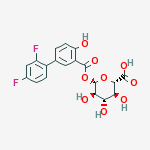 Chemical structure of diflunisal glucuronide ester