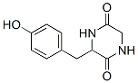 Structure of 3-[(4-hydroxyphenyl)methyl]piperazine-2,5-dione
