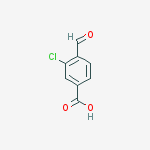 Structure of Benzoic acid, 3-chloro-4-formyl-