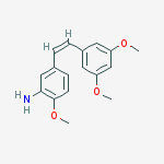 Structure of cis-3,4',5-Trimethoxy-3'-aminostilbene