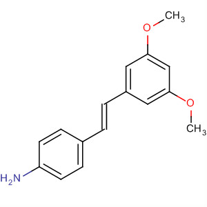 Structure of Benzenamine, 4-[(1E)-2-(3,5-dimethoxyphenyl)ethenyl]-