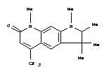 1,2,3,8-tetrahydro-1,2,3,3,8-pentamethyl-5-(trifluoromethyl)-7H-pyrrolo[3,2-g]quinolin-7-one结构式