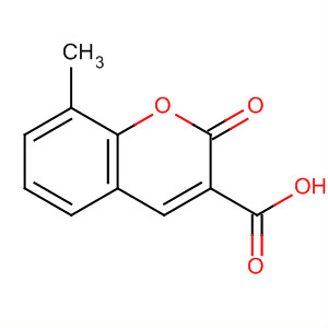 2H-1-Benzopyran-3-carboxylic acid, 8-methyl-2-oxo-结构式