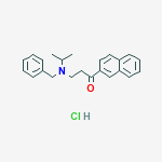 3-[benzyl(propan-2-yl)amino]-1-(naphthalen-2-yl)propan-1-one hydrochloride (1:1)结构式