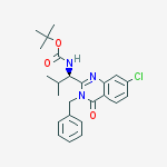(R)-tert-butyl 1-(3-benzyl-7-chloro-4-oxo-3,4-dihydroquinazolin-2-yl)-2-methylpropylcarbamate结构式