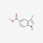 Structure of methyl 3-methyl-1H-indole-5-carboxylate