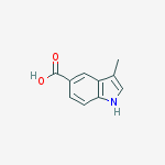 1h-Indole-5-Carboxylic Acid, 3-Methyl-结构式