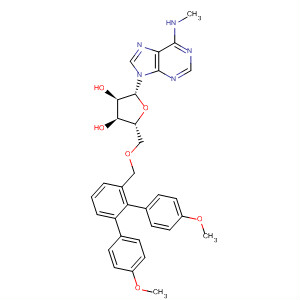 Adenosine, 5'-O-[bis(4-methoxyphenyl)phenylmethyl]-N-methyl-结构式