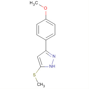 1H-Pyrazole, 3-(4-methoxyphenyl)-5-(methylthio)-结构式