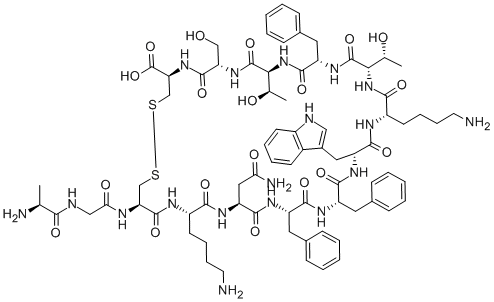 Structure of ALA-GLY-CYS-LYS-ASN-PHE-PHE-D-TRP-LYS-THR-PHE-THR-SER-CYS