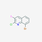 Structure of Quinoline, 8-bromo-2-chloro-3-iodo-