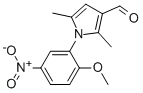 1-(2-methoxy-5-nitrophenyl)-2,5-dimethyl-1H-pyrrole-3-carbaldehyde结构式