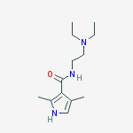 N-(2-(二乙基氨基)乙基)-2,4-二甲基-1H-吡咯-3-甲酰胺结构式