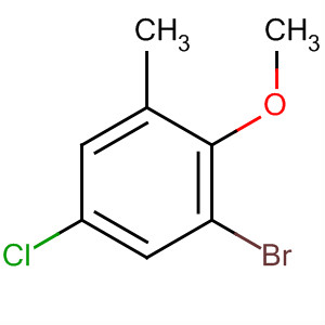 Structure of Benzene, 1-bromo-5-chloro-2-methoxy-3-methyl-