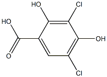 3,5-Dichloro-2,4-dihydroxybenzoic acid结构式