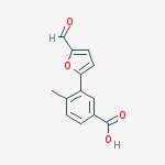 Structure of 3-(5-FORMYL-FURAN-2-YL)-4-METHYL-BENZOIC ACID