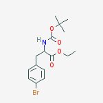 Structure of (S)-2-tert-Butoxycarbonylamino-3-(4-bromo-phenyl)-propionic acid ethyl ester