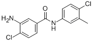 N-(4-氯-3-甲基苯基)-3-氨基-4-氯苯甲酰胺结构式