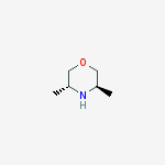 Structure of Morpholine, 3,5-diMethyl-, (3R,5R)-