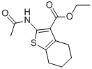 2-乙酰氨基-4,5,6,7-四氢苯并噻吩-3-羧酸乙酯结构式