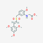 Structure of (E)-methyl 2-(2-methoxy-5-((2',4',6'-trimethoxystyrylsulfonyl)methyl)phenylamino)acetate