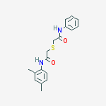 Structure of 2-[2-(2,4-dimethylanilino)-2-oxoethyl]sulfanyl-n-phenylacetamide