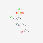 2-chloro-5-(2-oxopropyl)benzenesulfonyl chloride结构式