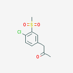 1-(4-Chloro-3-(methylsulfonyl)phenyl)propan-2-one结构式