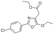 Structure of ethyl 2-(4-chlorophenyl)-5-ethoxy-4-oxazoleacetate